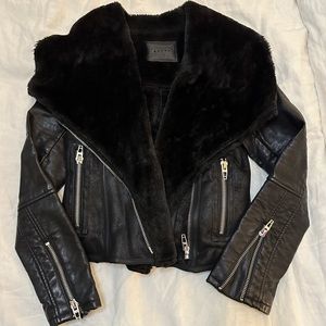 BLANKNYC black suede and leather jacket.